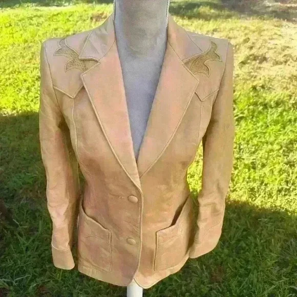 Ms. Pioneer Albuquerque leather jacket. Size 10. Vintage rockabilly western - Picture 14 of 15